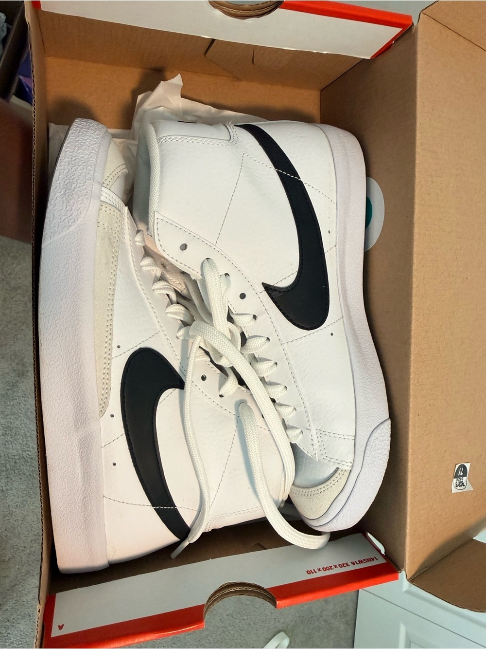 Nike Men’s White & Black High-Top Sneakers